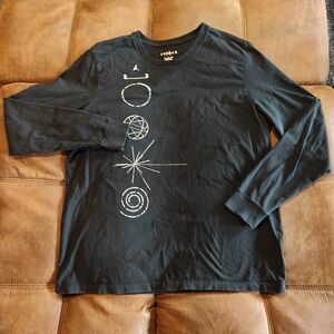 Mens 2XL Jordan Black Graphic Long Sleeve Shirt